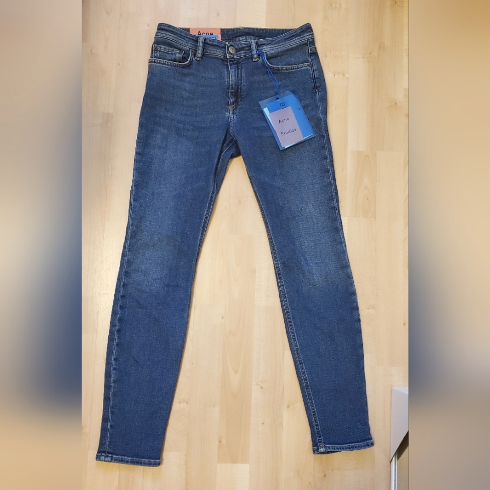 Acne Studios midrise blue wash jeans, size 26